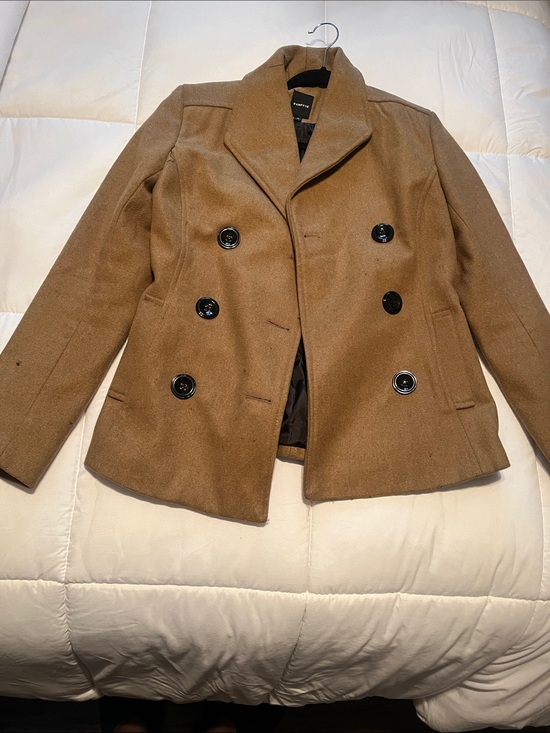 Rampage Jackets & Blazers - Rampage Camel Brown Double-Breasted Pea Coat